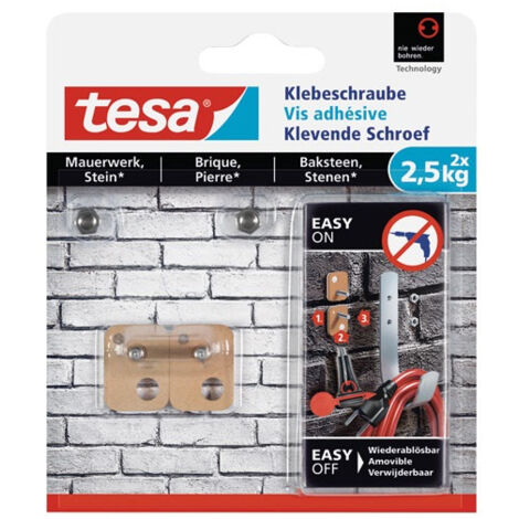 Vis adhésive rectangulaire pour brique et pierre 2.5kg - TESA
