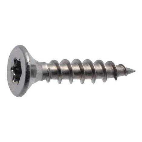 Vis agglo à tête fraisée étoile inox A4, 5x30mm, 17 pièces.