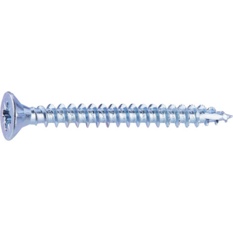 Vis agglo acier zingué 6 x 60 mm tête fraisée PZ pointe anti fendage FIXPRO