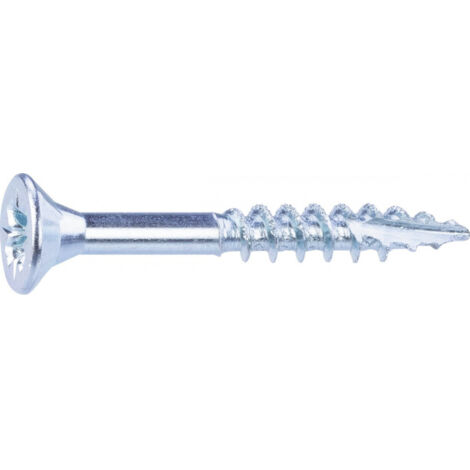 Vis agglo - FIX PRO - 4 x 30 mm - pointe anti-fendage - acier zingué - lot de 20
