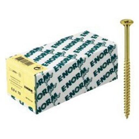 Vis agglo SPS SeKo galvanisé Jaune Filetage partiel PZD 6,0x150/72 E-NORMpro (Par 100)