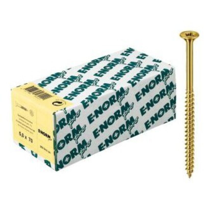 Vis agglo sps SeKo galvanisé Jaune Filetage partiel PZD4,5x 80/48 E-normpro Par 100)