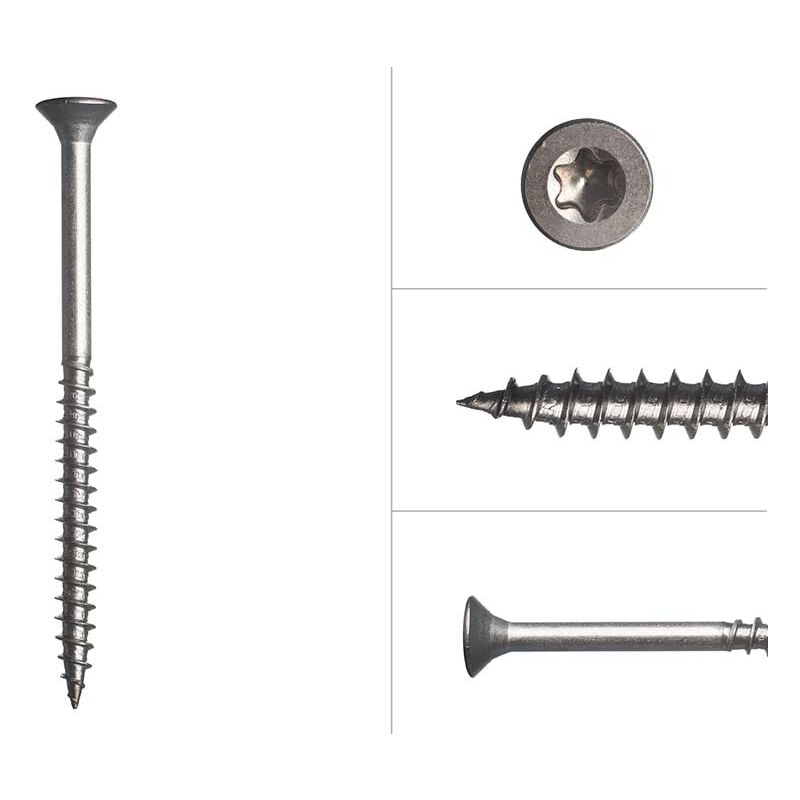 Vis aggloméré en acier inoxydable A2 5 x 60 mm Torx 25 - 200