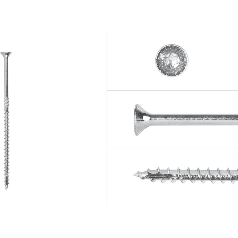 Vis pour panneaux d'aggloméré Galvanisé 5 x 120 mm Torx 25 à tête