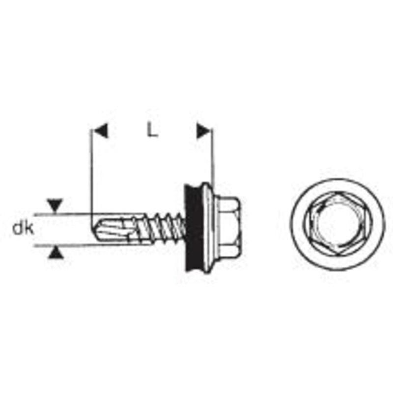 Vis agricoles GTO2 Z14 4,8x20mm RAL 8004