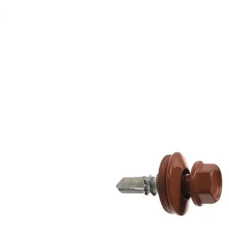 Vis auto-perceuse pour tôle métallique, rouge brique Mat RAL 8004, 250 pcs, 4,8x20mm