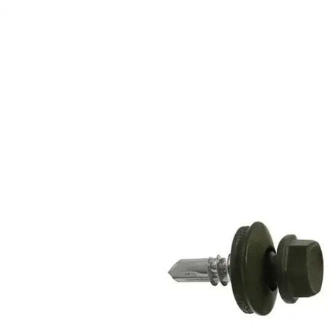 Vis auto-perceuse pour tôle métallique, vert mat RAL 6020, 250pcs, 4,8x20mm