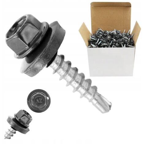 Vis auto-perceuses farmers - 4,8x25 mm - RAL 7024 - Résistantes - Idéales pour le bricolage