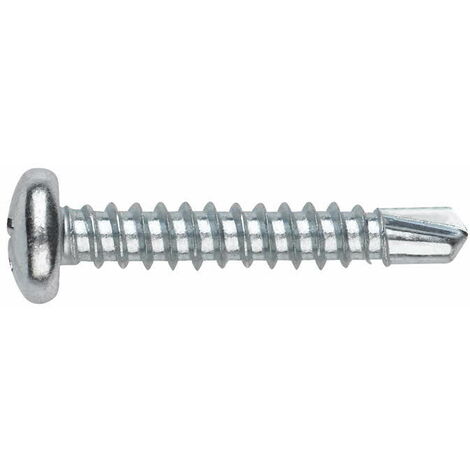 Vis auto-perceuses filetées à tôle et PVC - Tête bombée - Empreinte Torx/OXBIT - Zinguée 4,2 x 13 - Boite de 1000