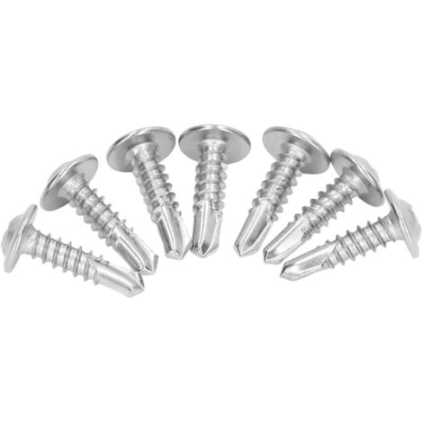 Vis auto-taraudeuse inox 410, tête plate à rondelle, 4.8x19mm, lot de 100 pour équipements industriels