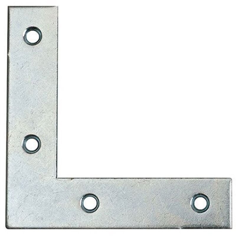 Equerres Plate renfort Bout Carré 180X180X18 Acier zingué-30 pièces