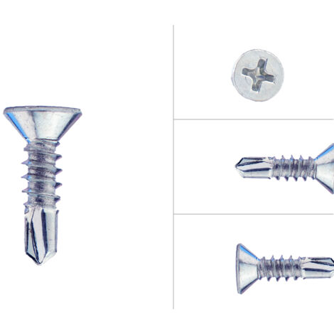 Vis autoforantes avec pointe auto-perceuse 4.2 x 19 mm