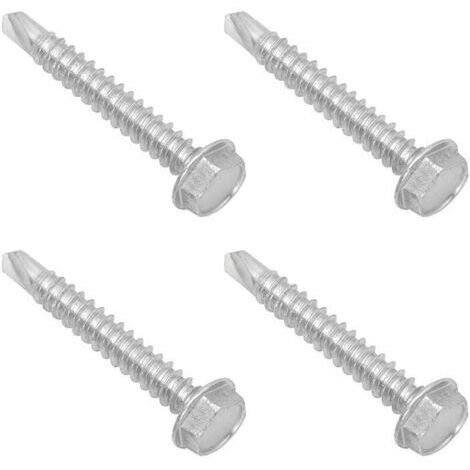 VIS AUTOFOREUSE METAL  PACK 20  M3.59.5mm  Vis Autoperforante Acier à Tete Hexagonale  Vis Autoperceuse pour Metal, Tole Acier