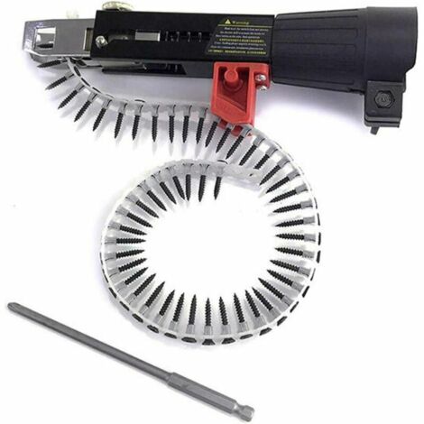 Vis automatique Spike Chain Pistolet à clous Adaptateur Pistolet à vis Auto Feed pour perceuse électrique Outil de travail du bois Perceuse sans fil Kit de fixation