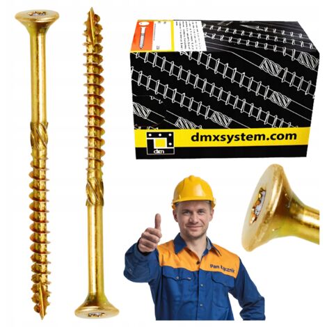 Vis autoperceuse 5x60 mm – Tête conique TX-25 – 200 pièces pour bois massif – Vissage rapide sans pré-perçage – Domax