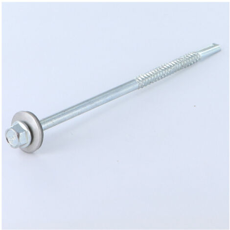 Vis autoperceuse Bimétal Acier / Inox A4 Tête hexagonale TH Rondelle d"étanchéite avec joint néoprene epdm 5.5X90-1 pièce