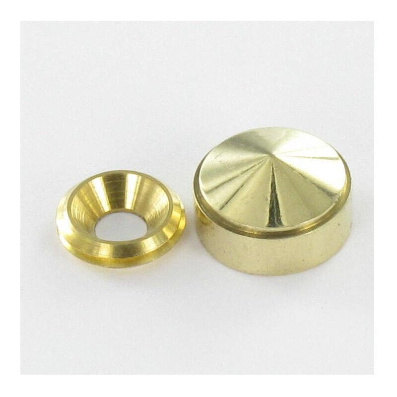 Vis Express - Rosace conique ou cache vis (1 rosace et 1 cuvette de vis) Laiton Diamètre 15 Pour Vis M5-100 pièces
