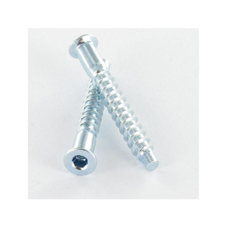 Vis d'assemblage confirmat Tête fraisée tf Hexagonal creux 7X40 ss Cranté Acier zingué-200 pièces