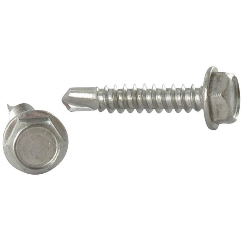 Vis Express - Vis autoperceuse Tête hexagonale th 6.3X60 Inox A2-100 pièces