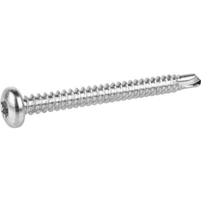 Vis autoperceuses tête cylindrique empreinte Torx acier zingué blanc entièrement filetées, 4,8x50,8mm boîte de 250 pièces Viswood