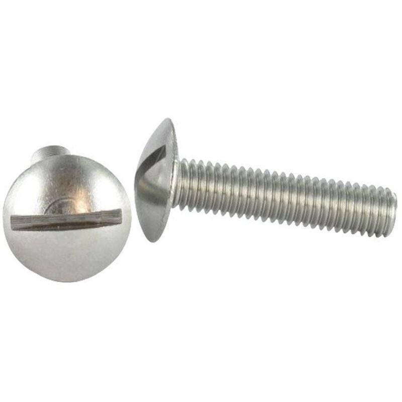 Vis Express - Vis Poelier tête ronde large Tête ronde large Fendue Inox A2 M8X30-100 pièces