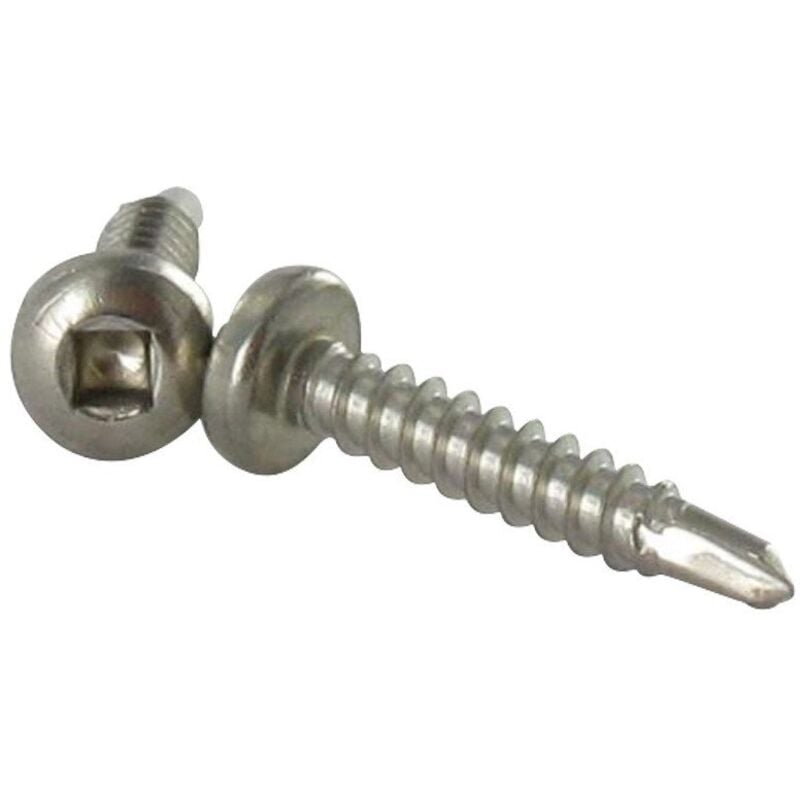 Vis autoperceuse Tête cylindrique tc Carré 4.8X38 Empreinte carré 2 Inox A2-200 pièces