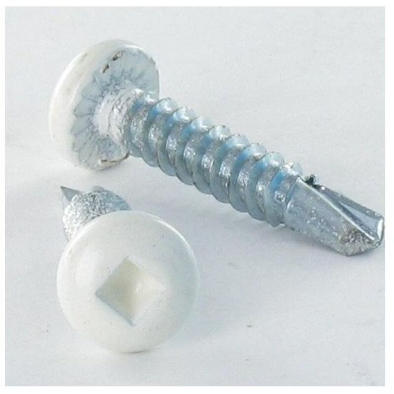 Vis autoperceuse tete cylindrique tc empr car 4.2X16 acier zing blanc laque blanc 9010-1000 pièces