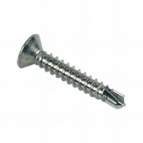 Fixtout – Vis autoperceuse tête fraisée 3,9 x 25,4 mm INOX A2 – Boîte de 200 pcs – Pour environnements humides et corrosifs – Vissage rapide sans pré-perçage - VAPFC39254A2