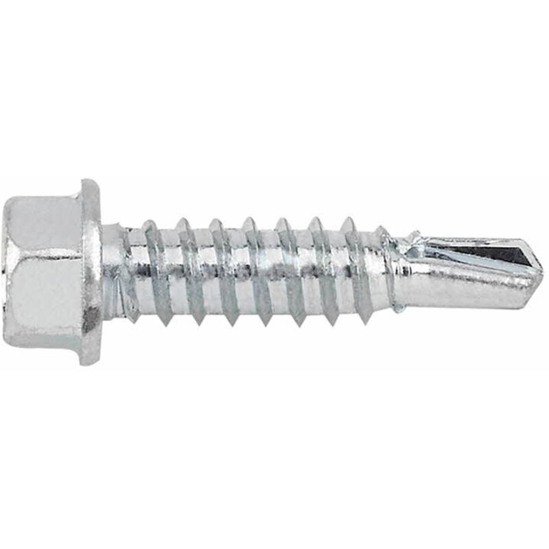 Vite autoperforante - Testa esagonale - Punta trapano ridotta - Zincata 6,3 x 63 - Confezione da 250