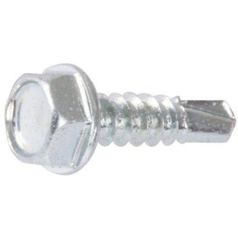 Viswood - Vis tôle Autoperceuse - Tête hexagonale - Acier zingué - 6,3 x 50 mm - Boîte de 250