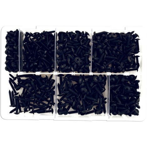 VIS AUTOPERCEUSES NOIRES TYPE PARKER - ASSORTIMENT DE 700 VIS