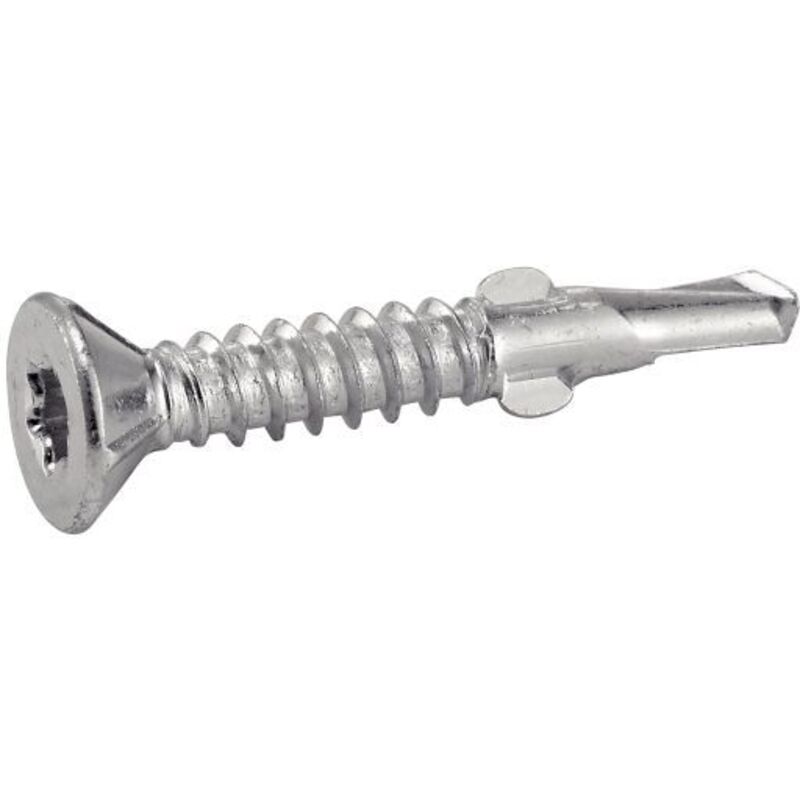 Selbstbohrende Senkkopf-Schrauben mit gezahnten Flügeln, sechslappig - Stahl Zn 5,5x45 mm - Packung mit 250