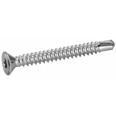 SERRURERIE-BOUTIQUE Vis autoperceuses tête fraisée six lobes - Acier Zn 4,8x32 mm - Boîte de 250