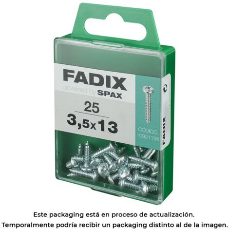 Vis autotaraudeuse, CR, zinc, 35 x 13 mm, boîte de 25 pièces.  Fadix 85761