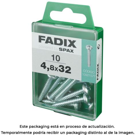 Vis autotaraudeuse, CR, zinc, 48 x 32 mm, boîte de 10 pièces.  Fadix 85761