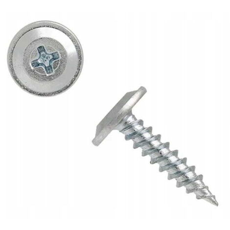 Vis Autotaraudeuses À Rondelle Klimas, 4.2 x 19 mm, Pour Métal Et Bois, Zinguées, Blister 35 Pièces