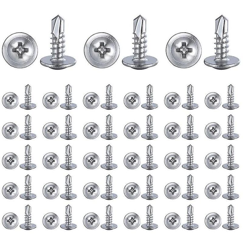 Vis autotaraudeuses à tête bombée en acier inoxydable 410 pour tôle 8 x 5/8 pouces Vis à tête bombée à haute résistance