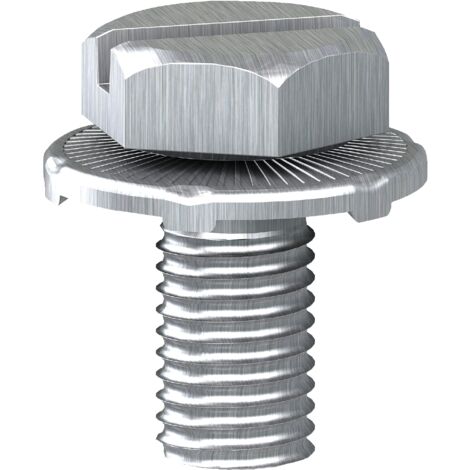 vis avec rondelle - tête h fendue - 6 x 12 mm - thalassa - boite de 100 - schneider electric af1va612