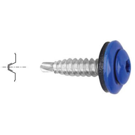 Vis Belvis bois TX20 Ø4.8x20 ETANCO Rondelle Ø14 - Ral 7016 - Boite de 100 - 395357236