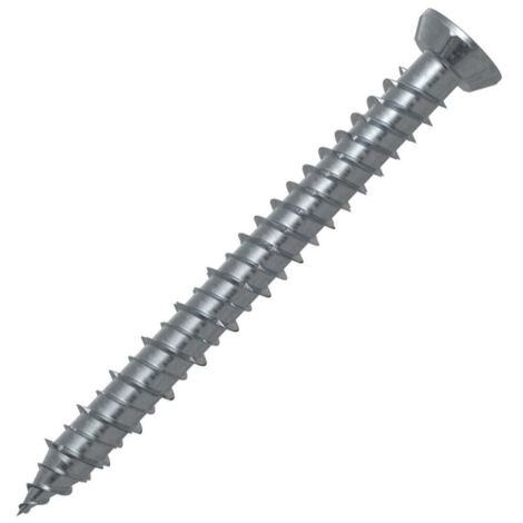 Vis béton fixation cadre fenêtre - tête plate (diam 7,5x72 mm) x10