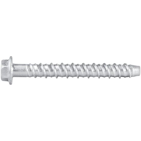 Vis béton R-LX tête hexagonale à embase acier zingué RLX8 - 10x120mm perçage 8mm fixation 50-70mm boîte de 50 pièces - RAWL FRANCE