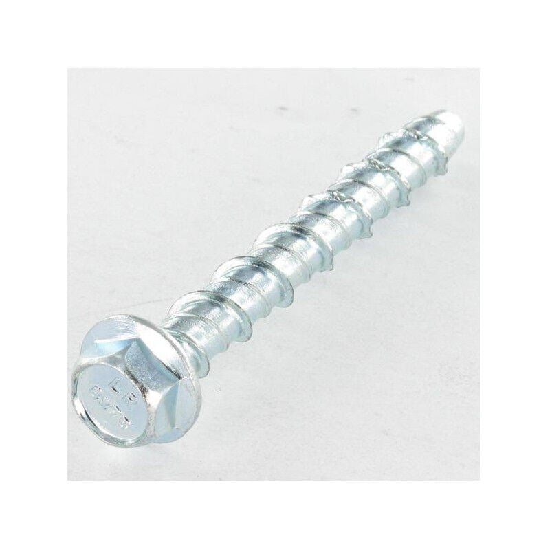 Vis béton Tête hexagonale th Embase collerette 10X150 Prépercage de 8X150 Acier zingué-20 pièces