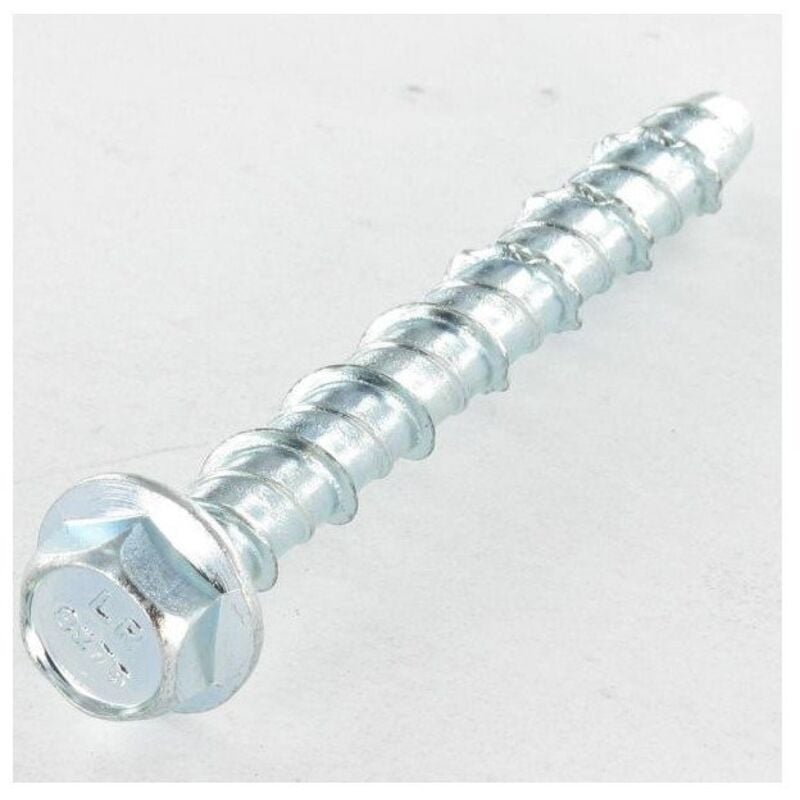 Vis béton Tête hexagonale th Embase collerette 8X60 Acier zingué-30 pièces
