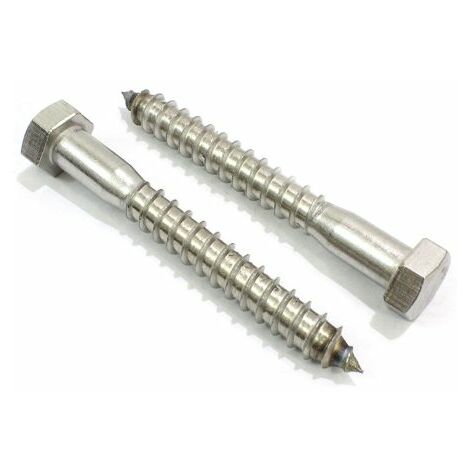 Vis bois à tête hexagonale, 5/16pouce x 5 1/2pouce, en Acier ( Prix pour Paquet de 50 )