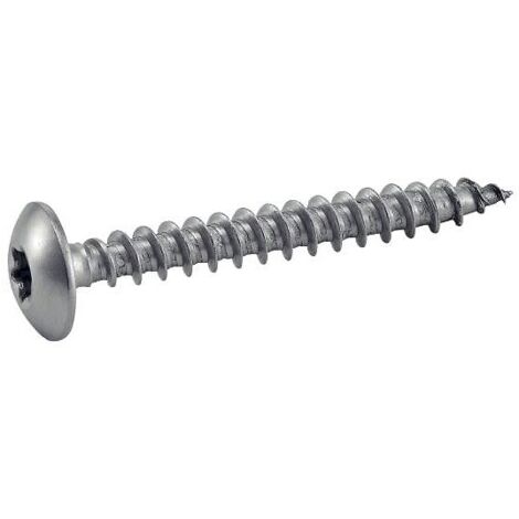 Vis bois aggloméré tête fraisée filetage partiel torx T25 inox A2. diamètre 6 mm. longueur 120 mm. boîte de 50 vis - VISWOOD
