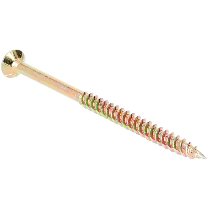 Vis à bois agglomérés tête fraisée Torx zingué 6X100 boîte de 100 - ULTIMA - VBFTX6X100ZJ