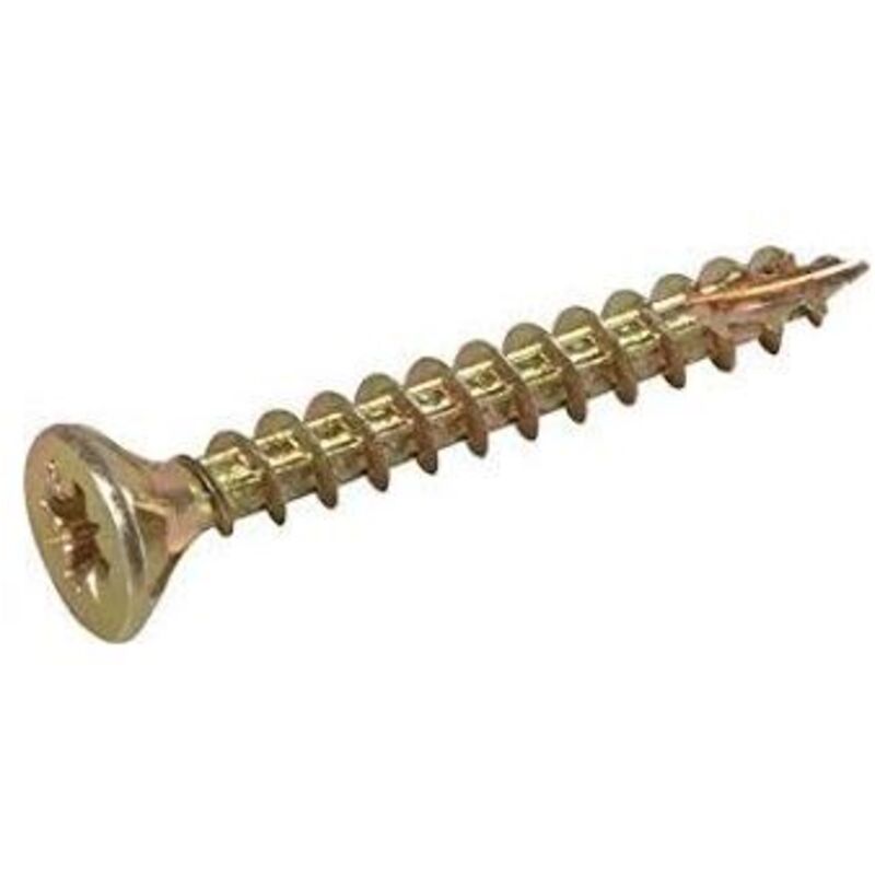 Vis à bois aggloméré Rocket acier zingué blanc tête fraisée empreinte pz entièrement filetée 3x25mm 500 p Rocket