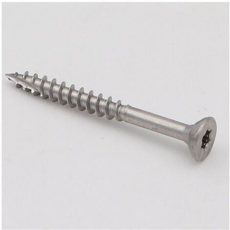 Vis bois et agglo TEKOR Inox A2 Tête fraisée TF Cranté TORX T20 4X35 Filetée sur 24 Pointe antifendage cut type 17-100 pièces
