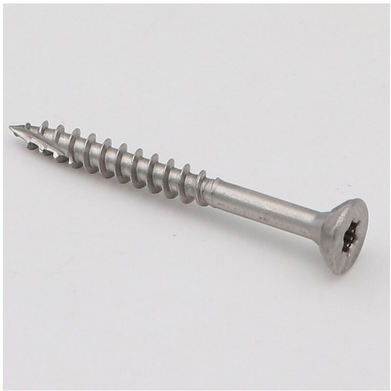 Vis bois et agglo Tekor Inox A2 Tête fraisée tf Cranté torx T20 4X35 Filetée sur 24 Pointe antifendage cut type 17-500 pièces