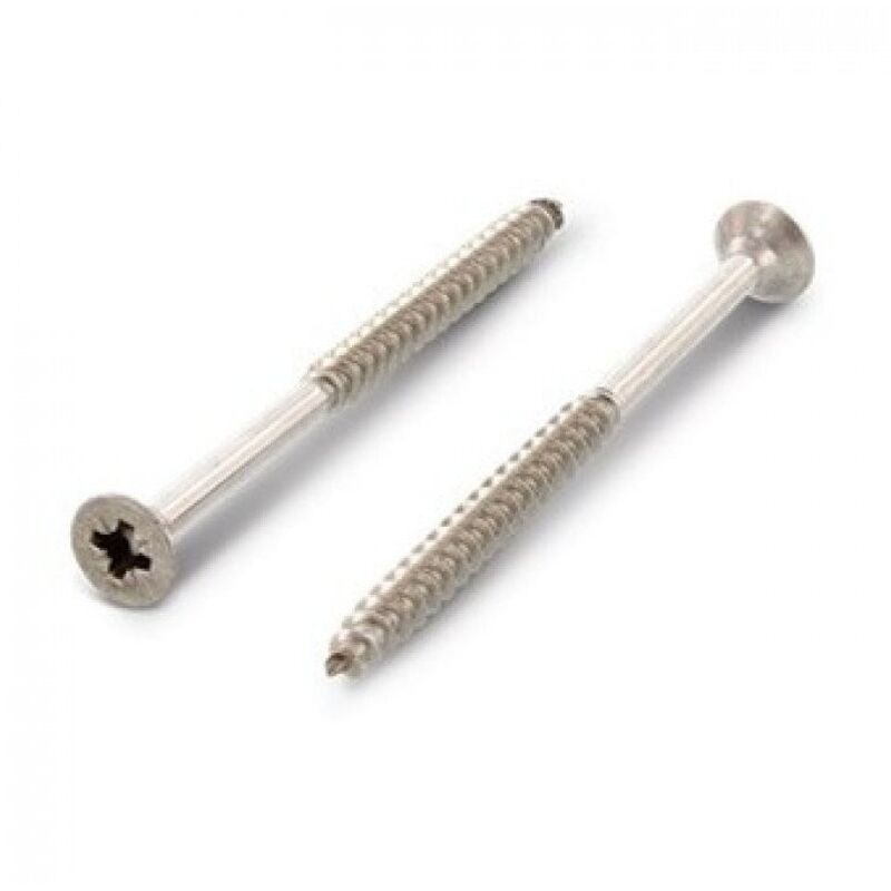 Vba Vis bois agglo Tête fraisée tf Pozi N°2 4.5X60 Filetage partiel Inox A4-200 pièces